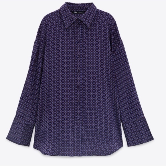 Zara Geometric Print Shirt - Picture 2 of 8